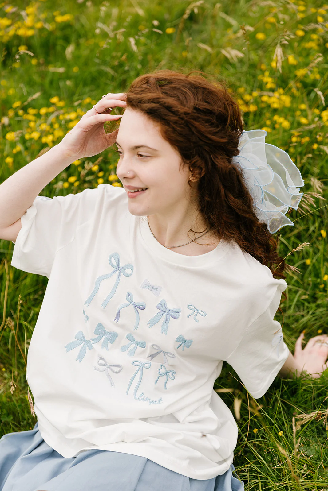 Bows Embroidered Organic T-Shirt - Image 6