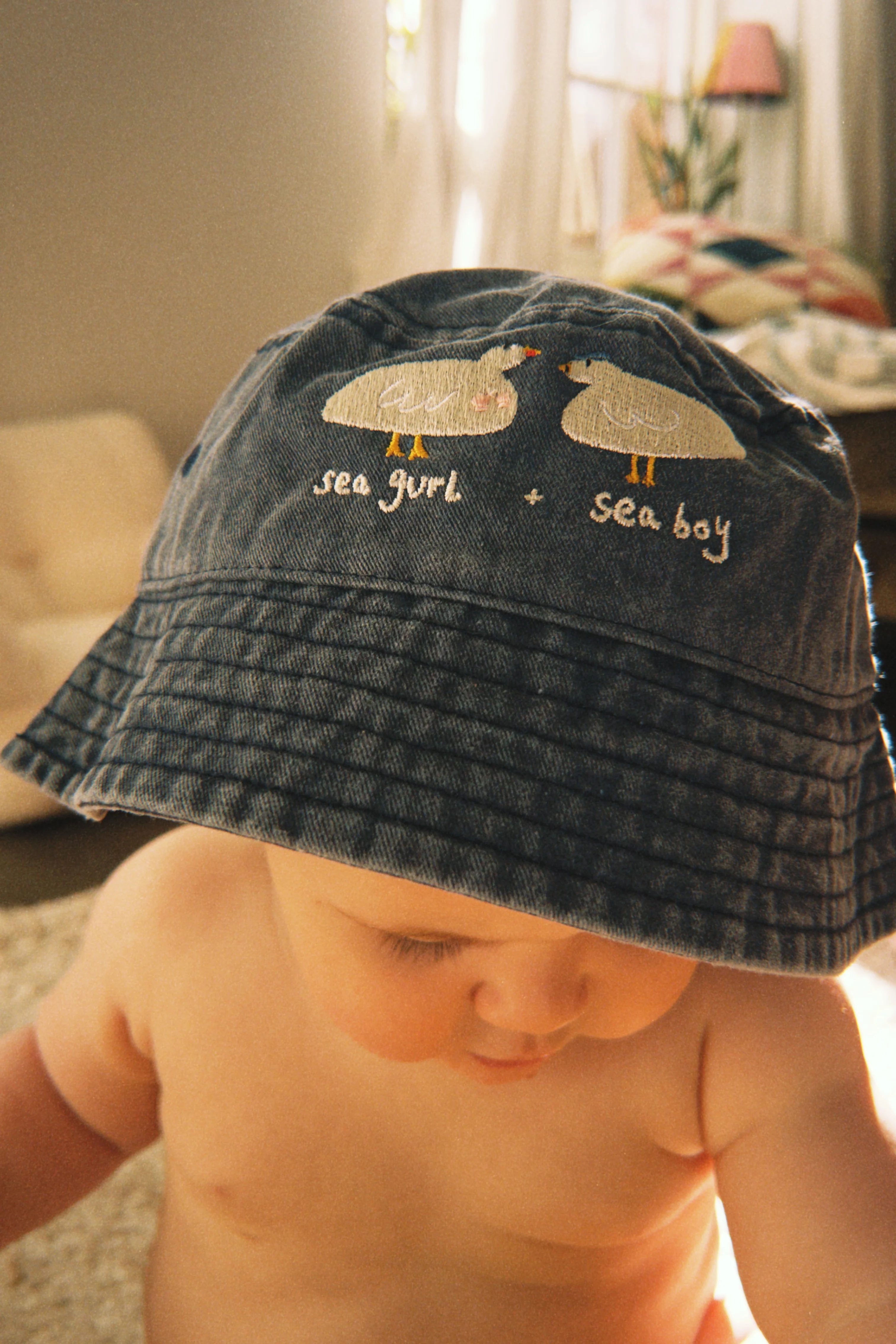 KIDS - Seagurl & Seaboy Embroidered Bucket Hat - Image 7