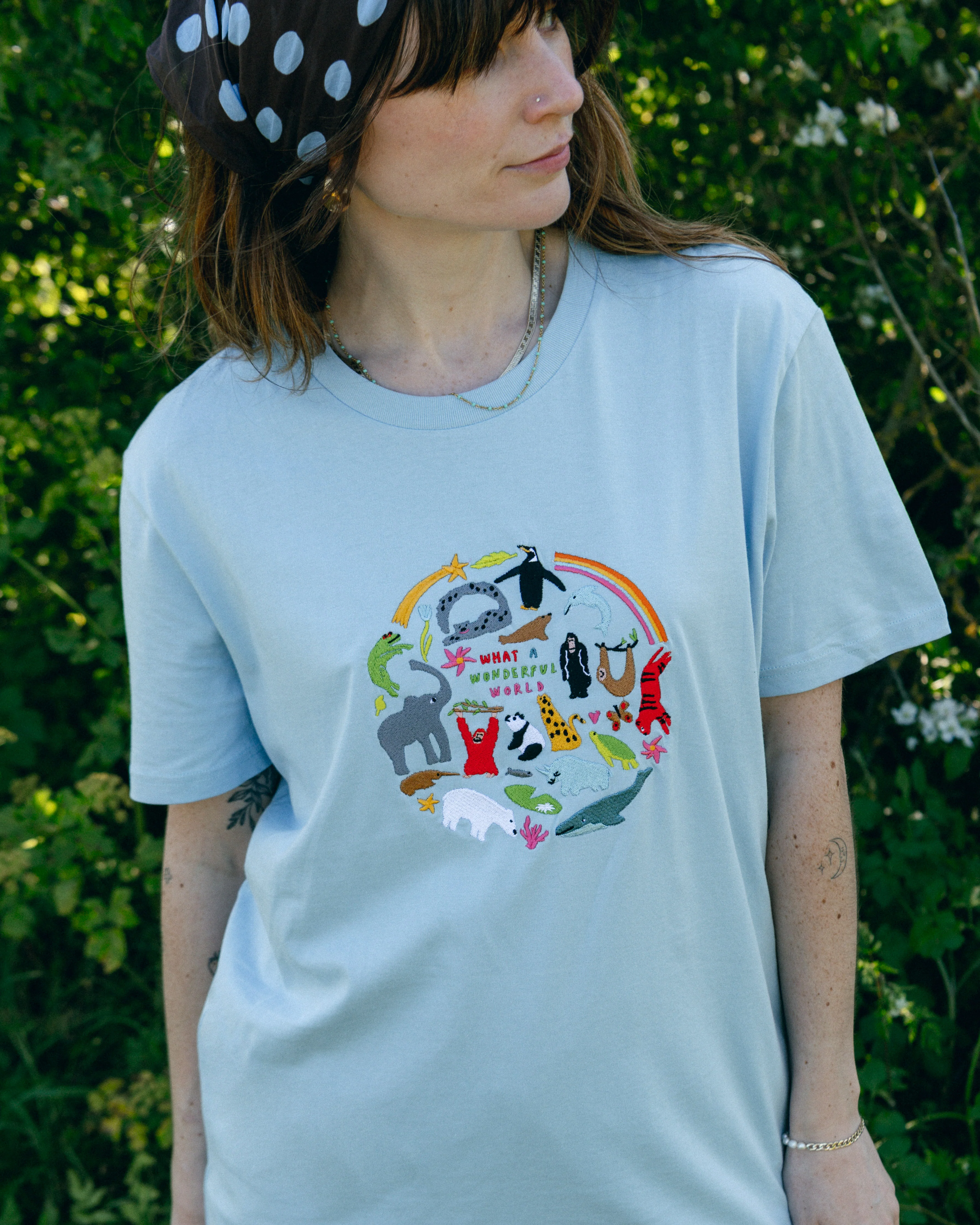 Limpet X WWF Wonderful World Embroidered Animals T-Shirt - Image 8