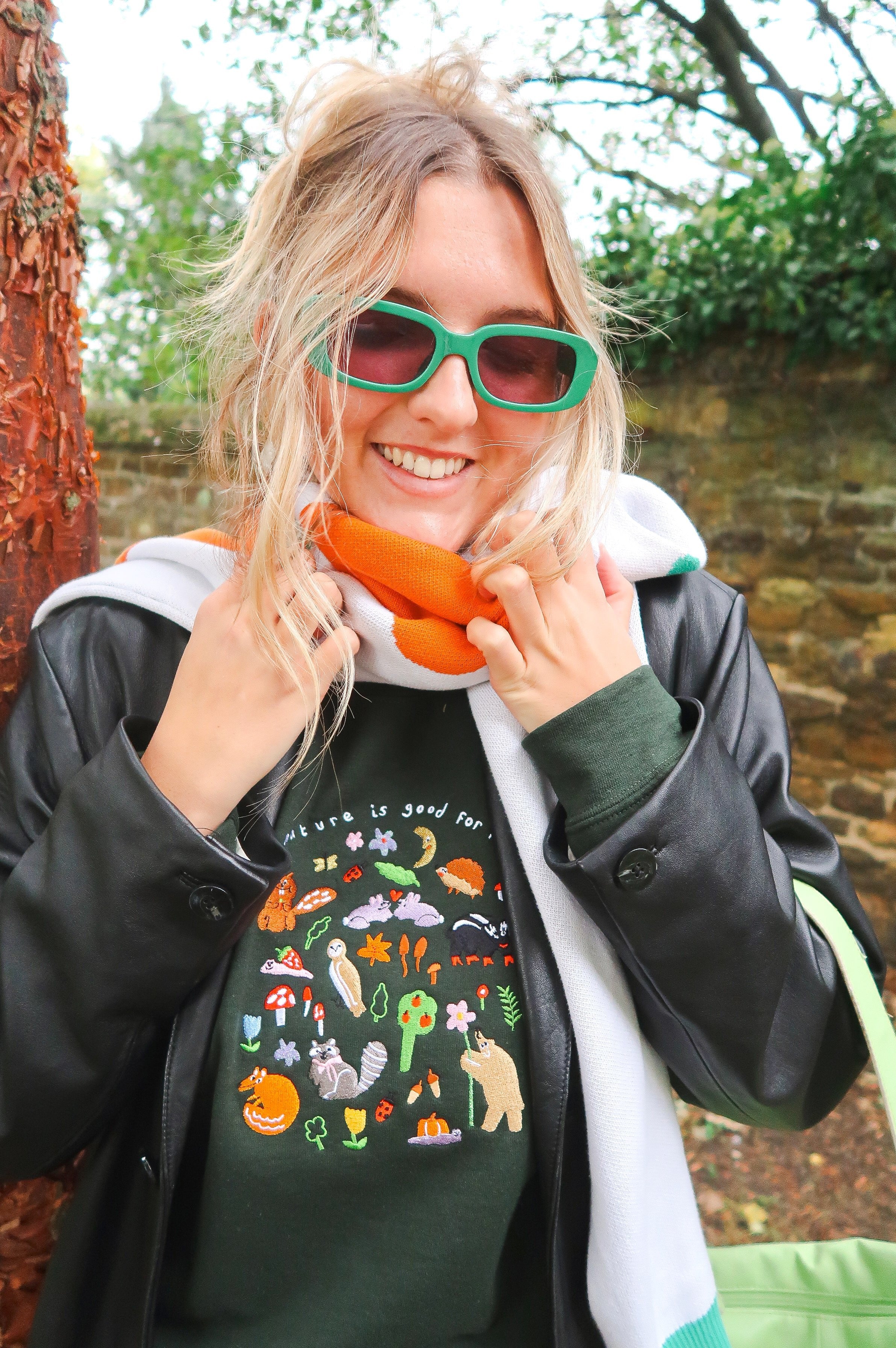 Nature Is Good For Me Embroidered Sweatshirt - Image 12