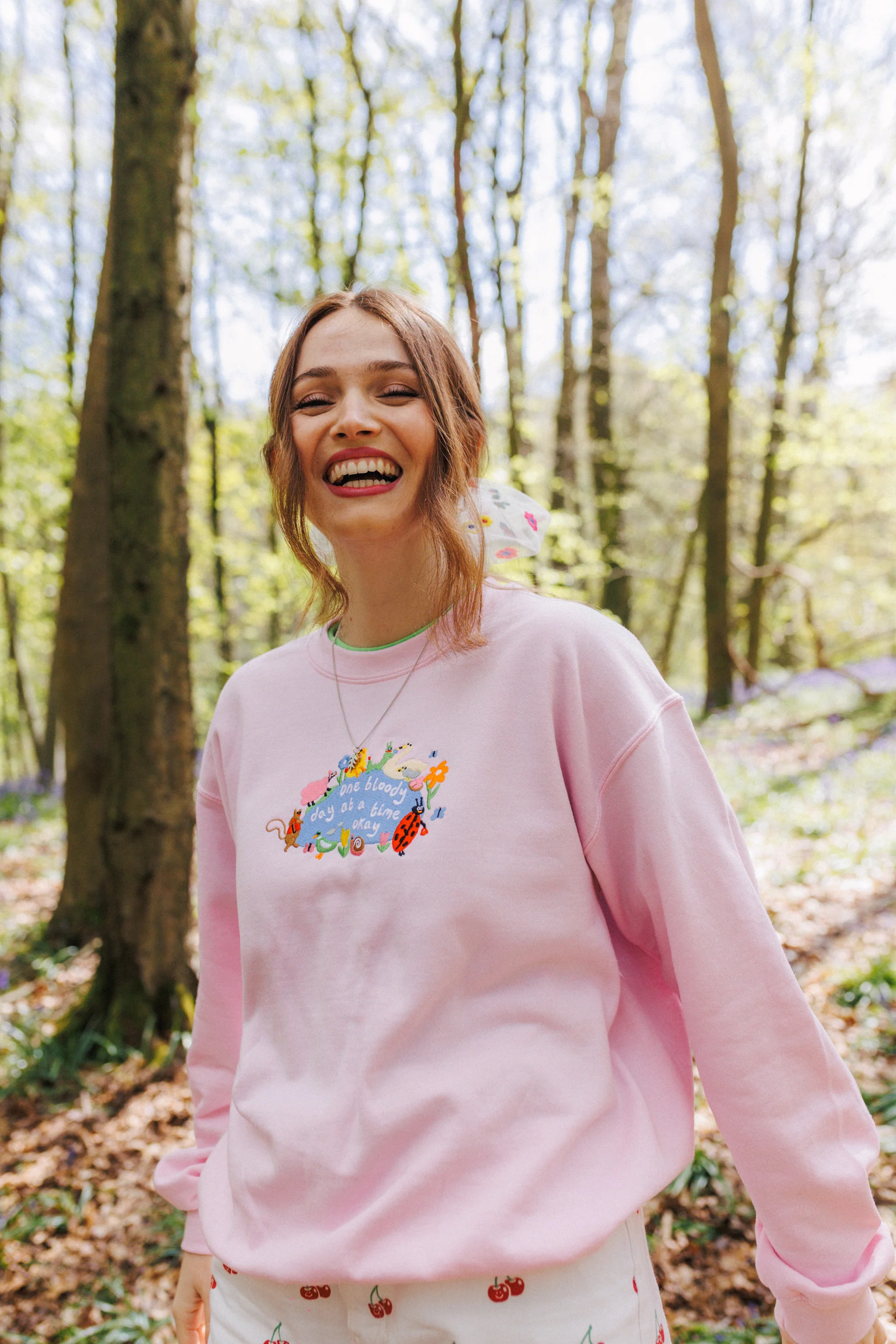 One Bloody Day At A Time Embroidered Sweatshirt - Image 5