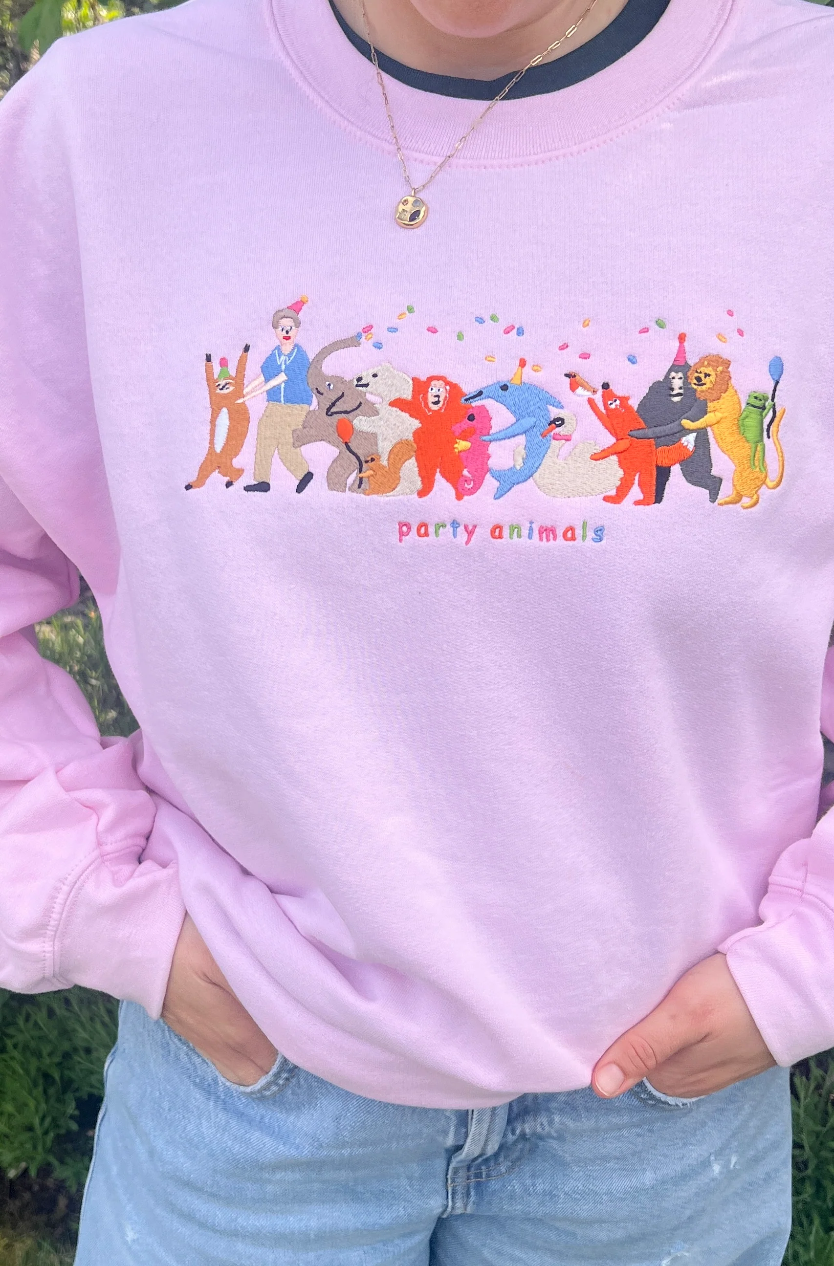 Party Animals David Attenborough Embroidered Sweatshirt - Image 10