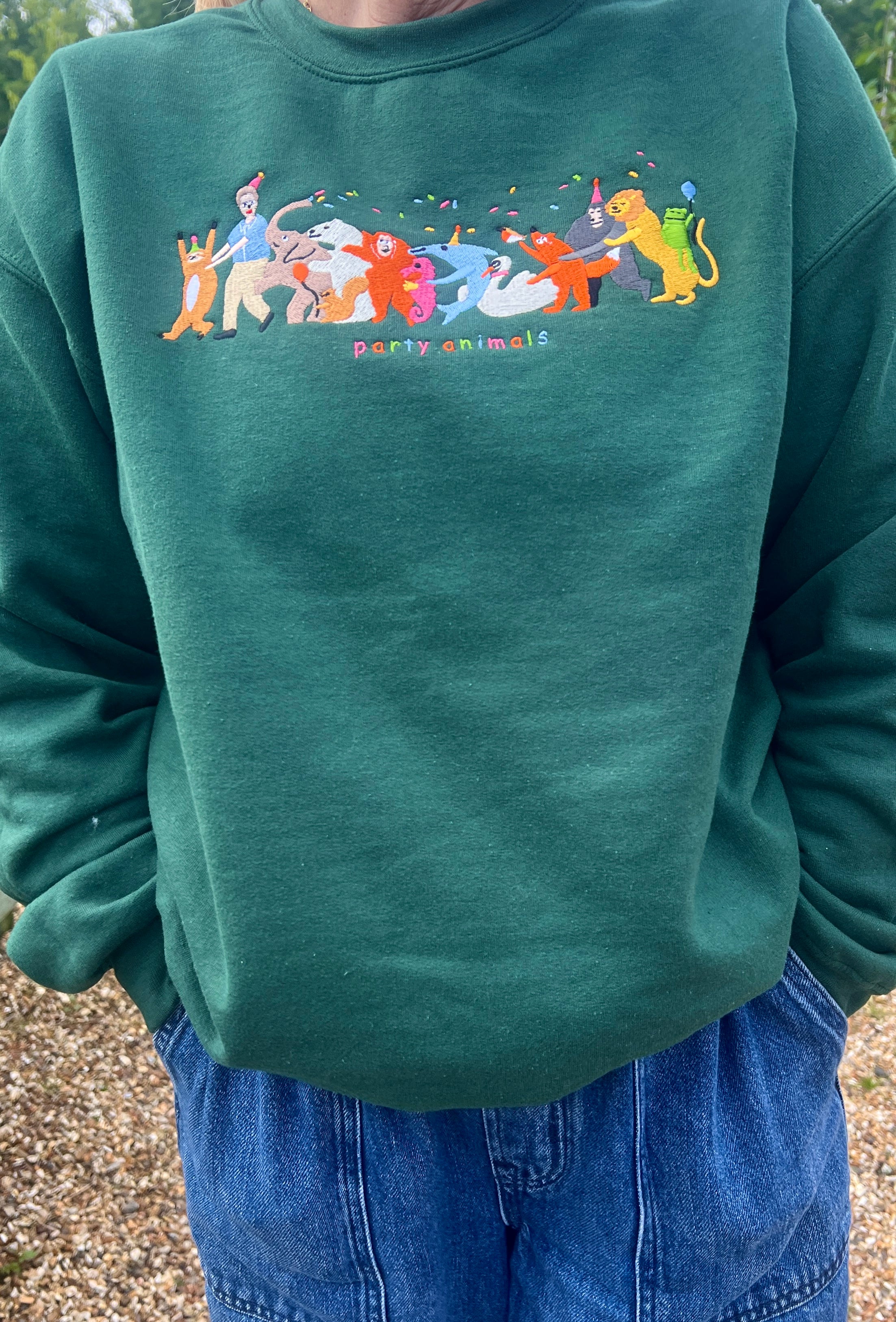 Party Animals David Attenborough Embroidered Sweatshirt - Image 7