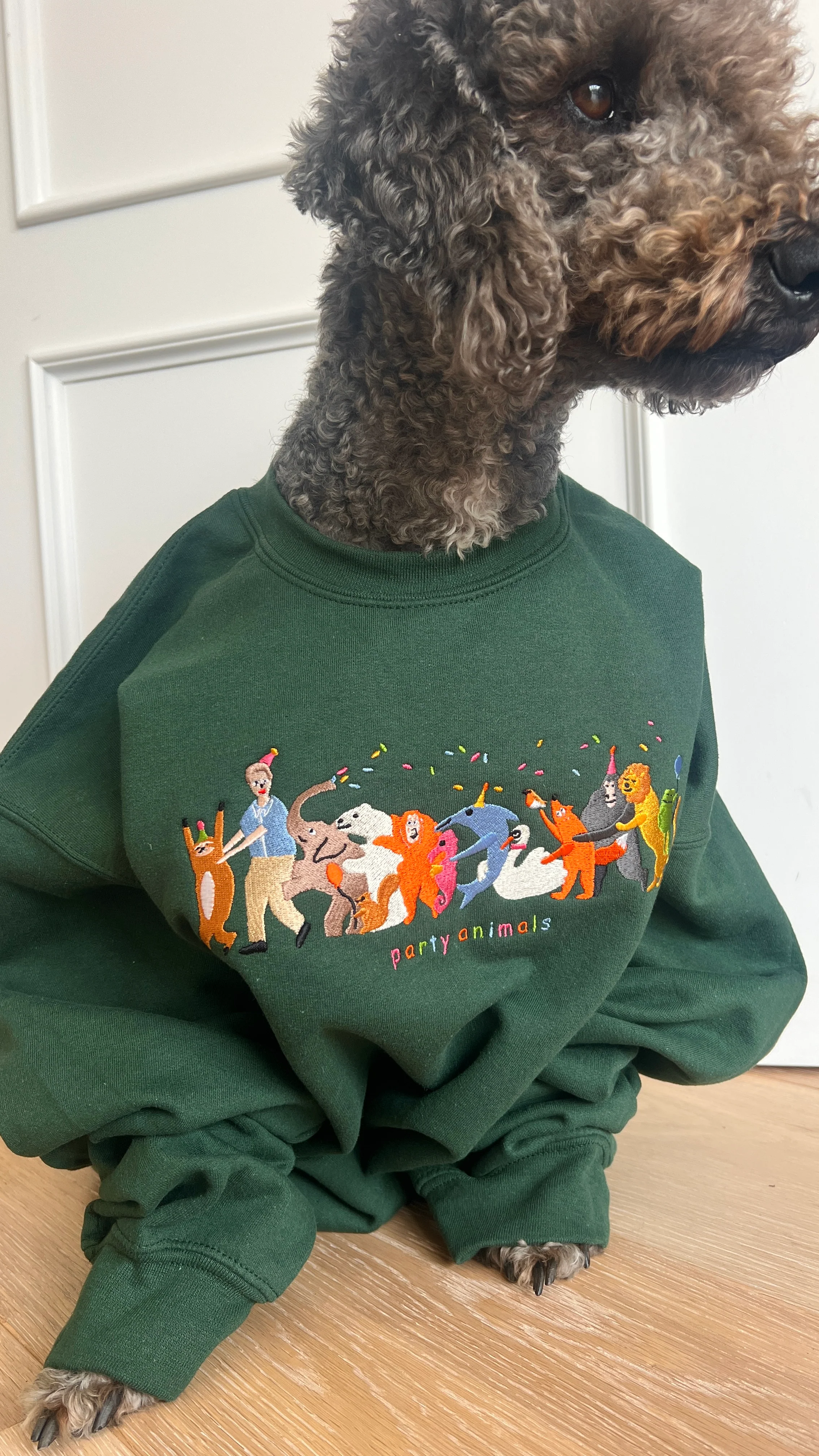 Party Animals David Attenborough Embroidered Sweatshirt - Image 8