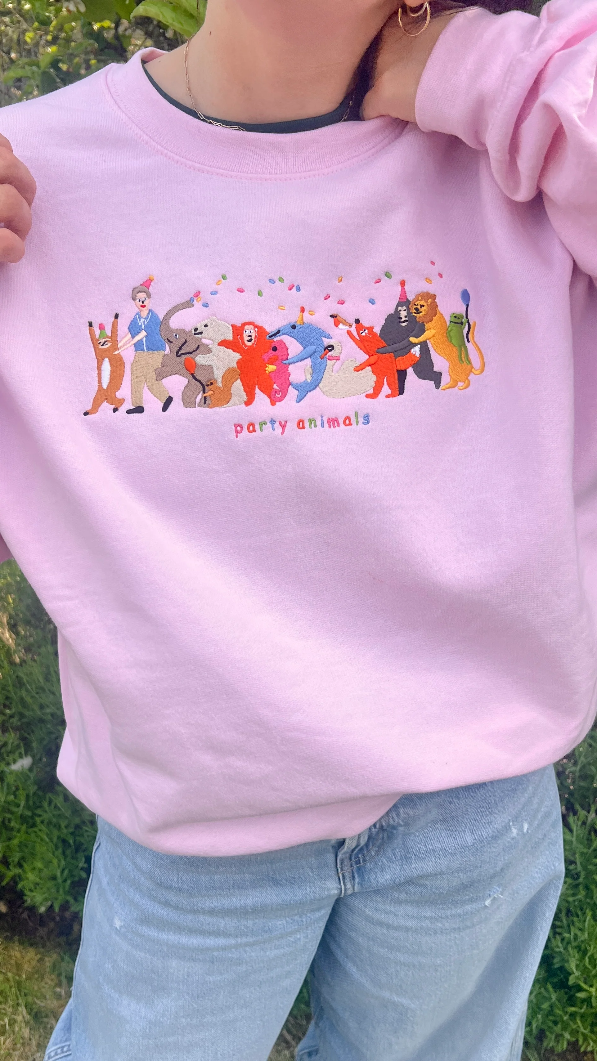Party Animals David Attenborough Embroidered Sweatshirt - Image 9