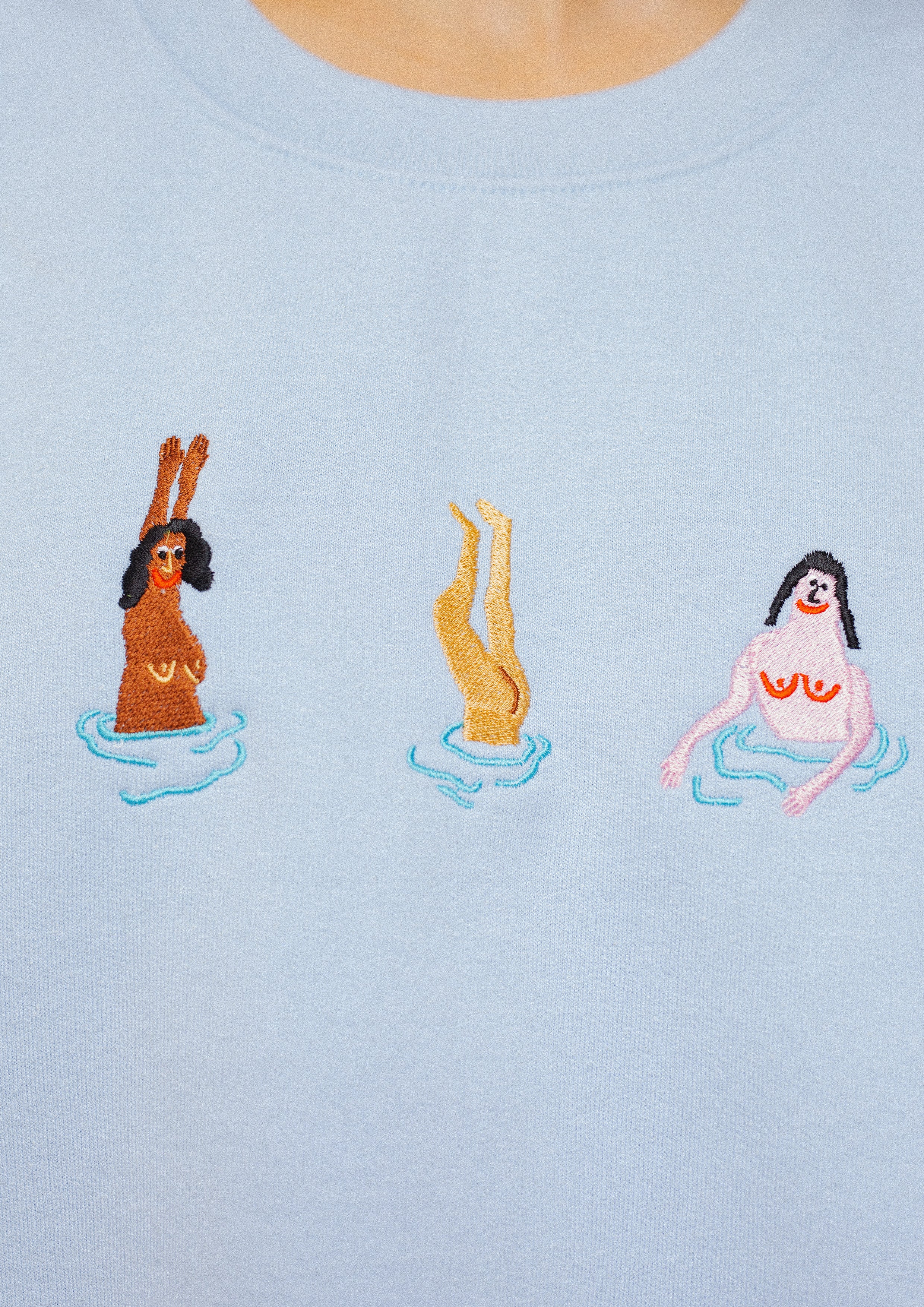 Swimming Ladies Embroidered Sweatshirt - Image 2