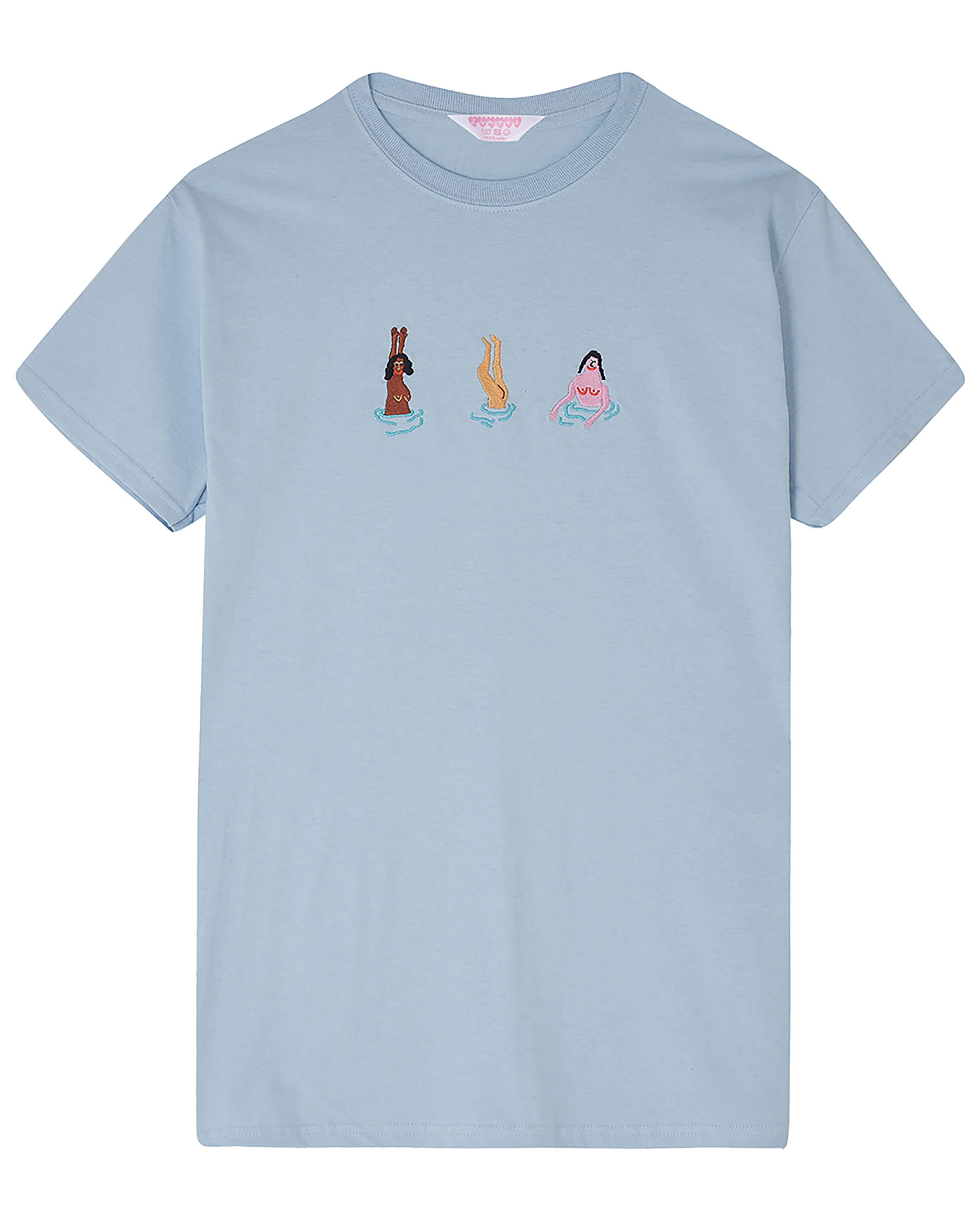 Swimming Ladies Embroidered T-Shirt - Image 5